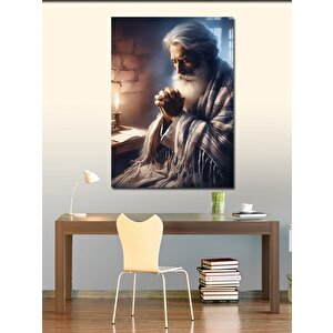 Kanvas Tablo Dua Eden Yaşlı Adam 100x140 cm