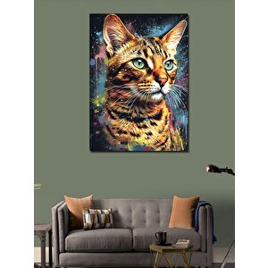 Kanvas Tablo Sevimli Tekir Kedi 70x100 cm