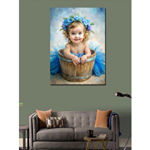 Kanvas Tablo Kovadaki Kız Çocuğu 70x100 cm