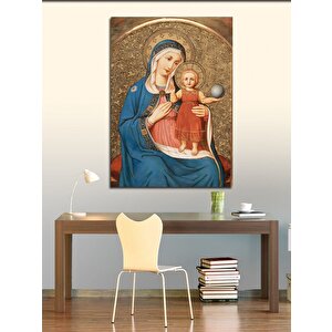 Kanvas Tablo Meryem Ana Ve Kız Çocuğu 70x100 cm