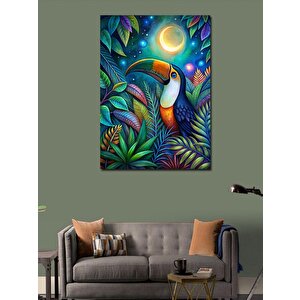 Kanvas Tablo Tropikal Kuş 100x140 cm