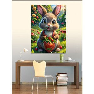 Kanvas Tablo Çilek Ve Tavşan 70x100 cm