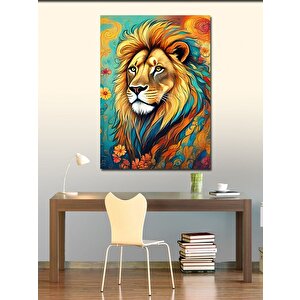 Kanvas Tablo Erkek Aslan 100x140 cm