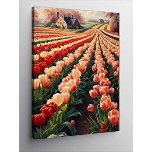 Kanvas Tablo Lale Tarlası 100x140 cm
