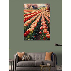 Kanvas Tablo Lale Tarlası 100x140 cm