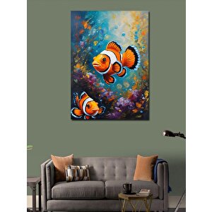 Kanvas Tablo Palyaço Balıkları 50x70 cm