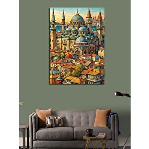 Kanvas Tablo Cami Ve Şehir 70x100 cm