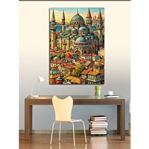 Kanvas Tablo Cami Ve Şehir 70x100 cm