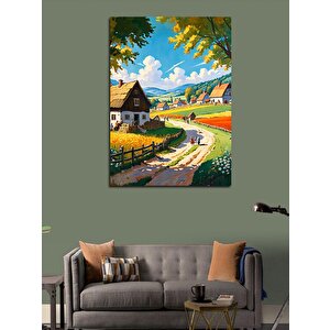 Kanvas Tablo Köy Manzarası 50x70 cm
