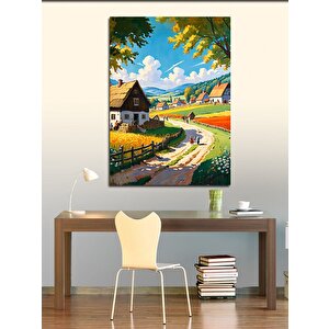 Kanvas Tablo Köy Manzarası 50x70 cm
