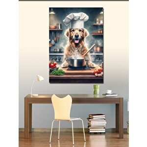 Kanvas Tablo Aşçı Köpek 70x100 cm