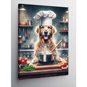 Kanvas Tablo Aşçı Köpek 50x70 cm