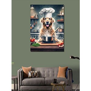 Kanvas Tablo Aşçı Köpek 50x70 cm