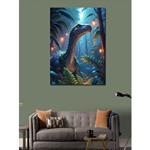 Kanvas Tablo Sevimli Dinozor Ormanda 70x100 cm