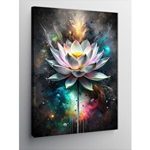 Kanvas Tablo Beyaz Lotus Çiçeği 70x100 cm