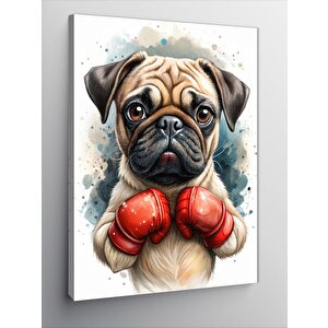 Kanvas Tablo Boksör Pug Köpek
