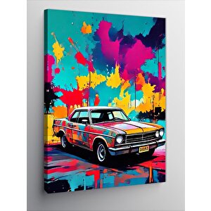 Kanvas Tablo Pop Art Klasik Araba 70x100 cm