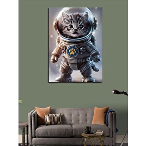 Kanvas Tablo Astronot Kedi 50x70 cm