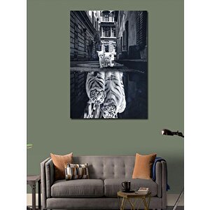 Kanvas Tablo Kaplan Olmayı Düşleyen Yavru Kediler 100x140 cm