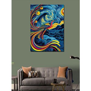 Kanvas Tablo Tavus Kuşu Van Gogh 100x140 cm