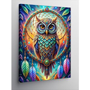 Kanvas Tablo Düş Kapanına Oturan Baykuş 100x140 cm