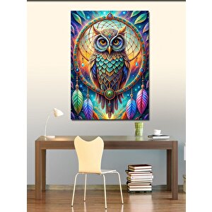 Kanvas Tablo Düş Kapanına Oturan Baykuş 100x140 cm