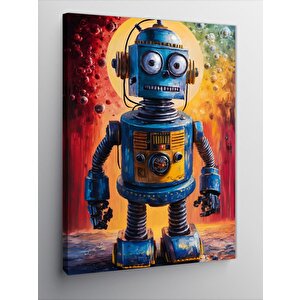 Kanvas Tablo Sevimli Robot 100x140 cm