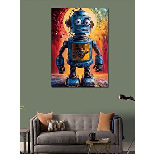 Kanvas Tablo Sevimli Robot 100x140 cm