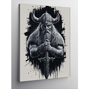 Kanvas Tablo Vikingli Adam 100x140 cm