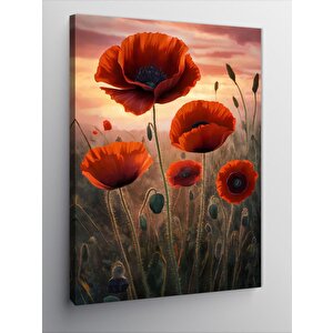Kanvas Tablo Gelincik Çiçekleri 70x100 cm
