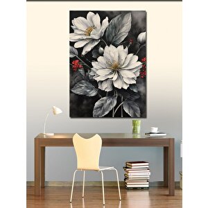 Kanvas Tablo Beyaz Çiçekler 70x100 cm