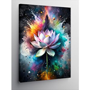 Kanvas Tablo Pembe Lotus Çiçeği 70x100 cm