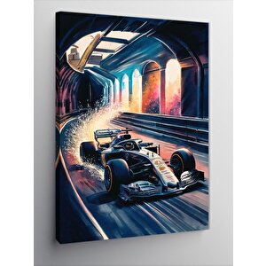 Kanvas Tablo Formula 1 Arabası 100x140 cm