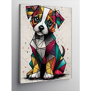 Kanvas Tablo Renkli Köpek 50x70 cm