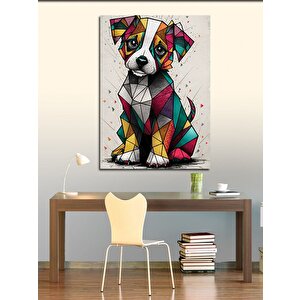 Kanvas Tablo Renkli Köpek 50x70 cm