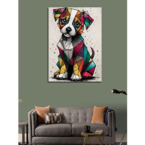 Kanvas Tablo Renkli Köpek 70x100 cm