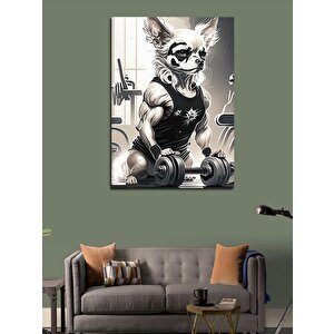 Kanvas Tablo Spor Yapan Köpek 100x140 cm