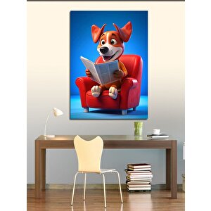 Kanvas Tablo Gazete Okuyan Kedi 70x100 cm