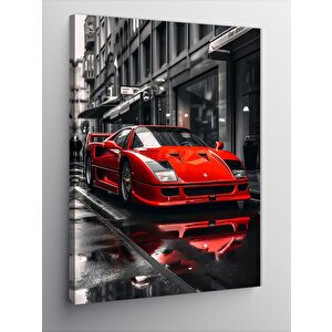 Kanvas Tablo Kırmızı Spor Araba 70x100 cm