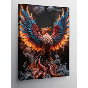 Kanvas Tablo Alevler İçinde Anka Kuşu