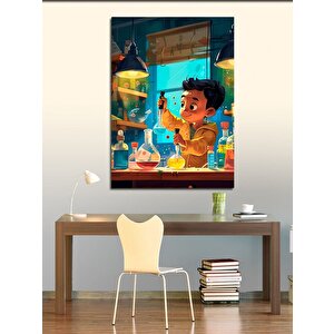 Kanvas Tablo Deney Yapan Çocuk 100x140 cm
