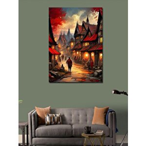Kanvas Tablo Tarihi Köy 50x70 cm