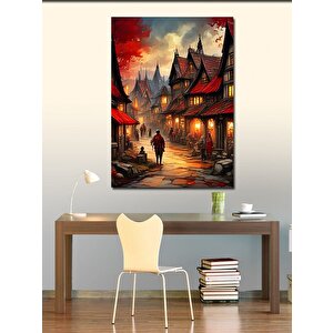 Kanvas Tablo Tarihi Köy 50x70 cm