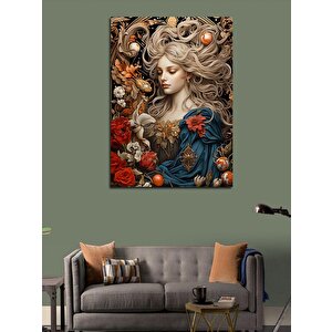 Kanvas Tablo Çiçekler İçindeki Prenses 70x100 cm