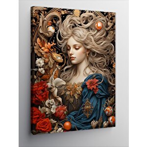Kanvas Tablo Çiçekler İçindeki Prenses 100x140 cm