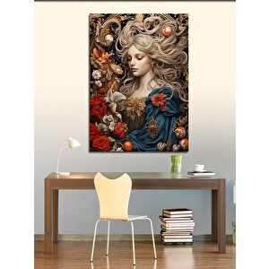Kanvas Tablo Çiçekler İçindeki Prenses 100x140 cm