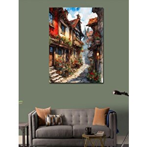 Kanvas Tablo Köy Evleri 50x70 cm