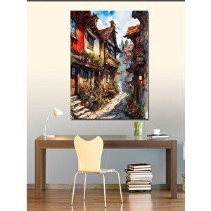 Kanvas Tablo Köy Evleri 50x70 cm