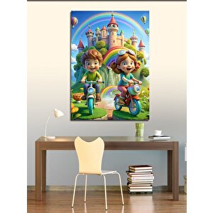 Kanvas Tablo Space Süren Çocuklar 70x100 cm