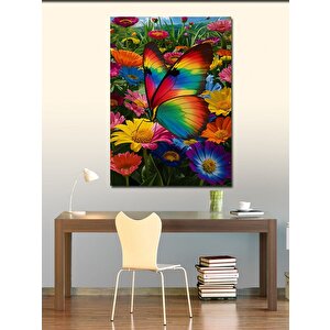 Kanvas Tablo Renkli Kelebek 70x100 cm